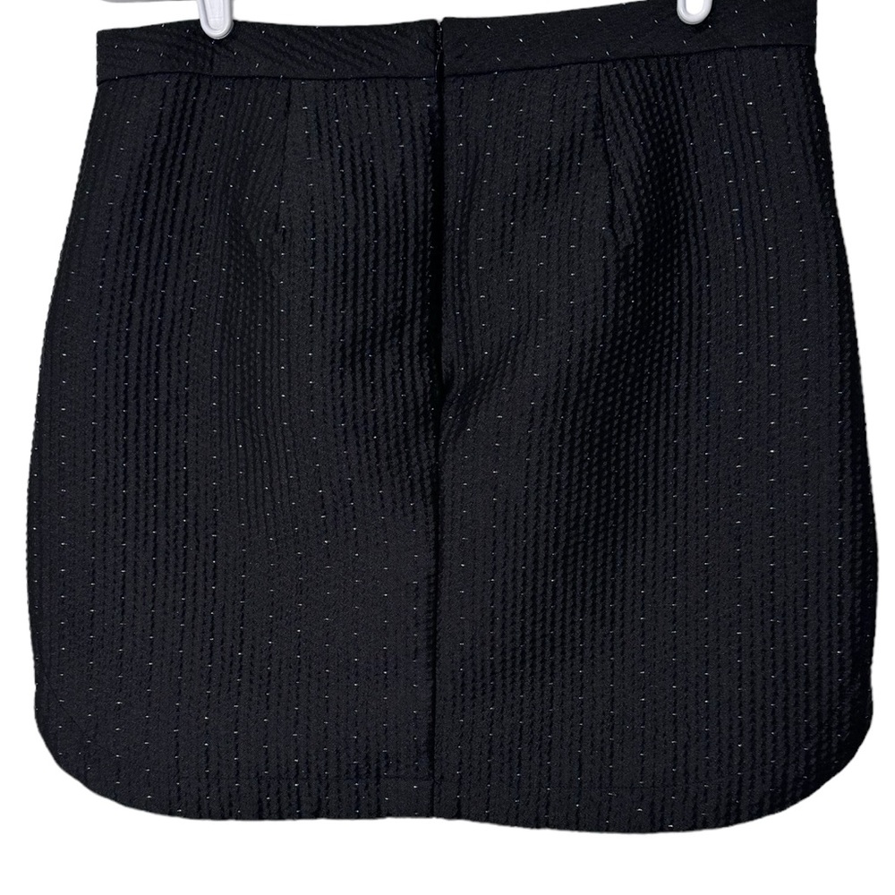 Madewell Shirttail Skirt in Nightfall Jaquard Black and Gold Size 6 - Picture 3 of 11